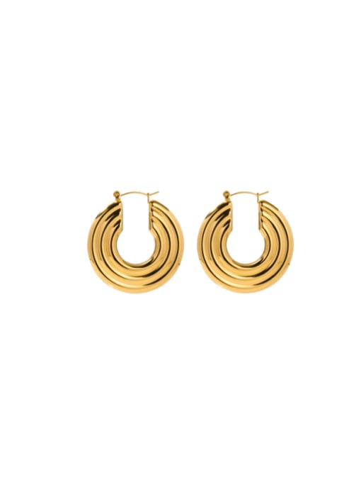 Anabel Ribbed Hoop Earrings